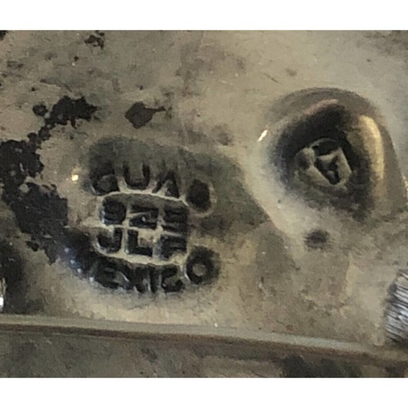 Vintage Jose Luis Flores JLF 925 Sterling Silver Taxco Petrified Wood Brooch - Picture 2 of 7